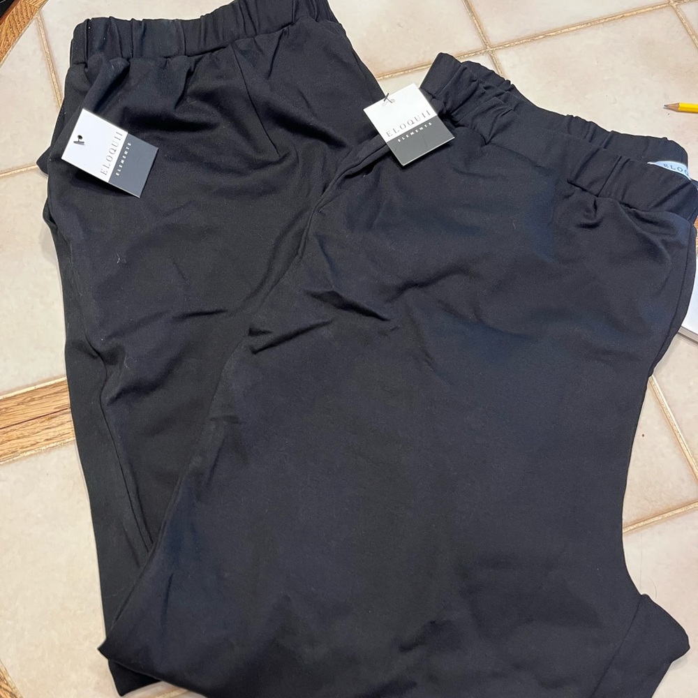 Eloquii Elements Flair Leg Pants - 2 Pair - New With Tags